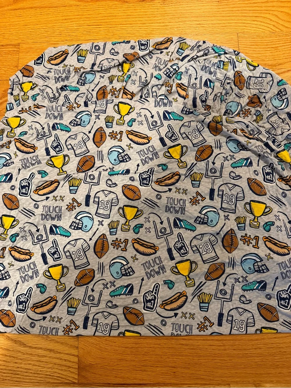Little Sleepies game day crib sheet